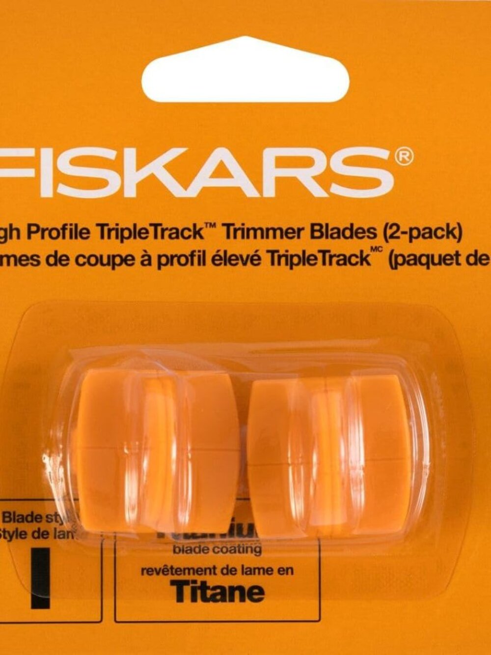 TripleTrack Titanium Trimmer Replacement Blades, Style I, 2-Pack